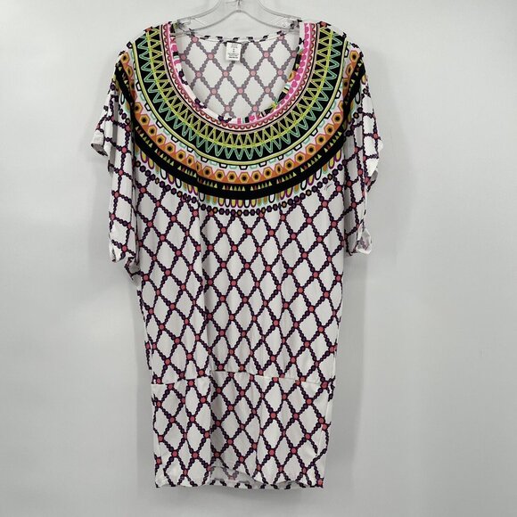 Trina Turk Knit Top Shirts Size Small Women’s Short Dolman Sleeve Pattern - Picture 2 of 6